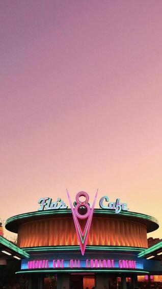 Flo S V8 Cafe In Radiator Springs At Disneyland Disney