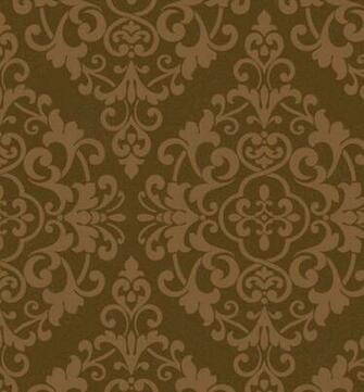 Wallpaper By The Yard Lacy Gold Metallic Damask Brown Large Medallion