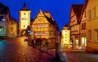 Rothenburg Ob Der Tauber Night Desktop HD Wallpaper Sch Ne