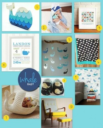 Baby Room Decorating Idea Whale Corner Stork