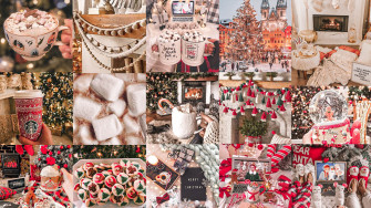 Christmas Aesthetic Wallpaper Collage For Desktop Computers Imac