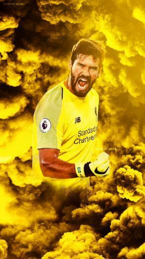 Red Galaxy Design On Alisson Becker Phone Wallpaper