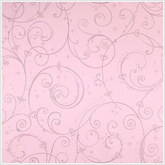 Roomates Perfect Princess Pink Glitter Scroll Wallpaper Jpg