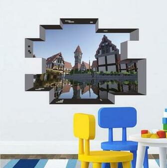 Newest Minecraft Wall Stickers Wallpaper Kids Room Decal