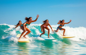 Girls Surfing Wallpaper
