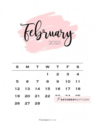 February Calendar Cute Printables Saturdaygift