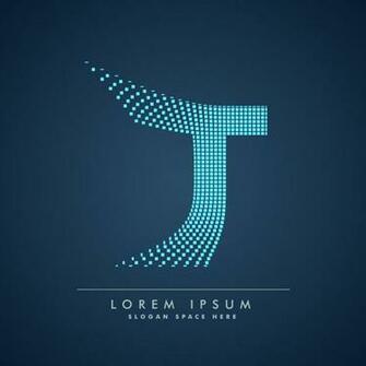 Modern Letter T Background Vector