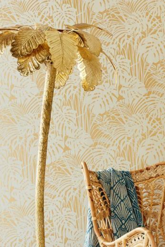 Persephone In Wall Paper Tropical Wallpaper Flock