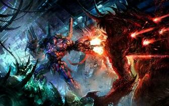 Robot Wallpaper Monster Shooting Gun Shells Spines Scramble