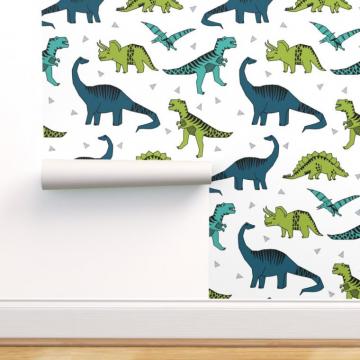 Peel And Stick Removable Wallpaper Geometric Dino Dinosaurs
