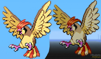 Minecraft Pokemon Pixel Art Pidgeotto
