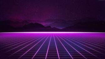 Wallpaper Retrowave Purple Lines 4k Art Vaporwave