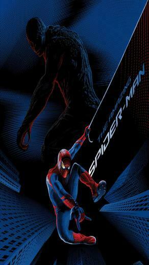 Spider Man Blue Background The Amazing iPhone Wallpaper