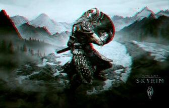 Skyrim Wallpaper Anaglyph By Geosammy Digital Art Stereoscopy