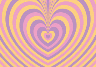 Psychedelic Groovy Heart Painting Murals Tenstickers
