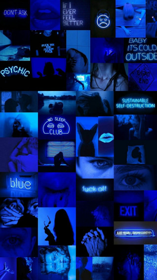 Neon Blue Aesthetic Wallpaper