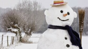 So Cute Snowman Doll Home Made Outdoor Costume Design Theme Wallpaper