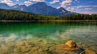 Beautiful Clouds Forest Green Lake IwallHD Wallpaper HD