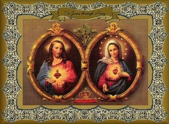 Sacred Heart Of Jesus And Mary Wallpaper To Through