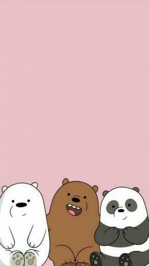 We Bare Bears Pink Wallpaper Top