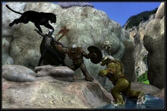 Legend Of Drizzt Wallpaper Do Urden Orc Fight