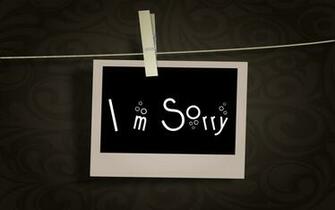 Am Sorry Feeling HD Wallpaper New