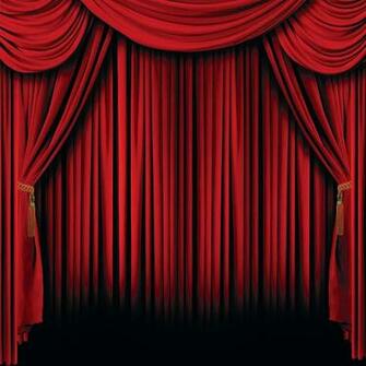 Red Curtain Backdrop Banner In All