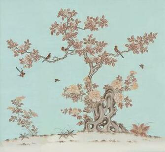 Coffee And Cream Chinoiserie Wallpaper Product Image Of