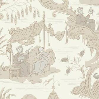 Chinese Toile Wallpaper An Oriental Themed Depicting