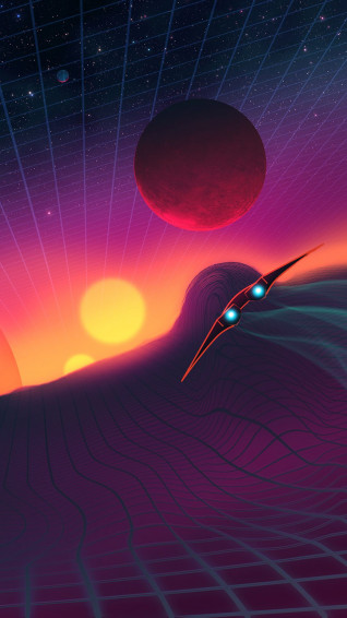 Retro Space Wallpaper