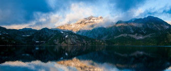 Ultrawide HD Wallpaper Reflecting Mountain