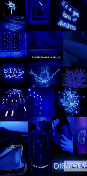 Aesthetic Dark Blue Wallpaper On