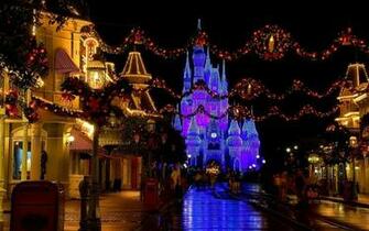 Christmas Decoration Castle Disneyland Florida Cinderell
