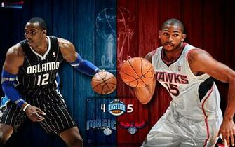 Magic Vs Hawks Nba Playoffs Widescreen Wallpaper