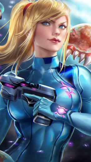 Mobile Wallpaper Game Gals Samus Aran Wi Fi Warning Album