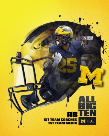 Michigan Football On First Team All B1g H2