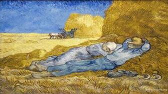 Vincent Van Gogh Noon Rest From Work Wallpaper