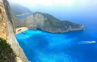 Wallpaper Beach Rocks Ship Island Boats Greece The Ionian