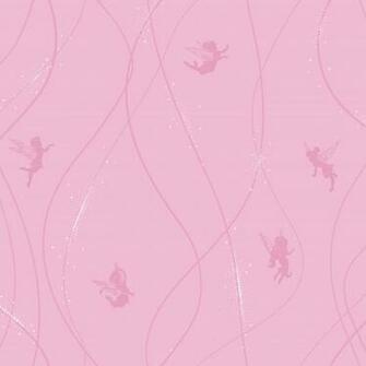 York Wallpaper Disney Fairies Pink Fairy Stripe