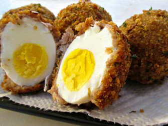 Scotch Eggs Dish With Crunchy Outer Layer Wallpaper