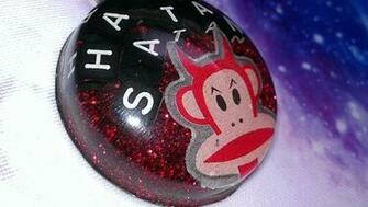 Hail Satan Resin Necklace Pastel Goth Soft Grunge