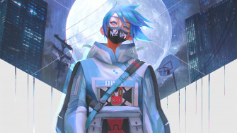 Full Moon Mask Anime Boy 4k Ultra HD Wallpaper