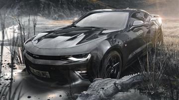 Wallpaper 4k Chevy Camaro Black