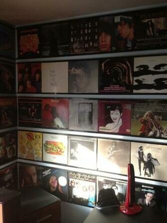 Panoramic Record Frames Records On Walls