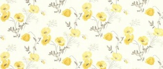 Poppy Meadow Primrose Yellow Floral Wallpaper At Laura Ashley