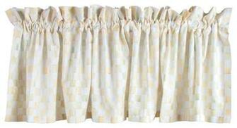Parchment Check Caf Valance Mackenzie Childs Eclectic Curtains