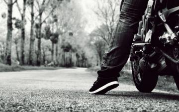 Vehicles Motorcycles Bikes People Roads Mood Black White