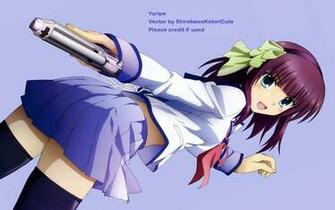 Uniforms Nakamura Yuri Simple Background Angel Beats Guns