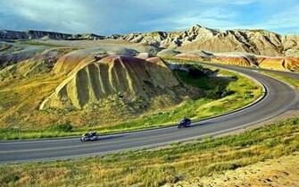 Bikers Cruise South Dakota S Badlands The Sturgis Motorcycle
