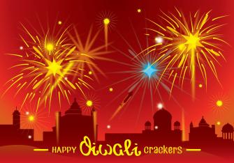 Diwali Fire Crackers Festival Background Vectors